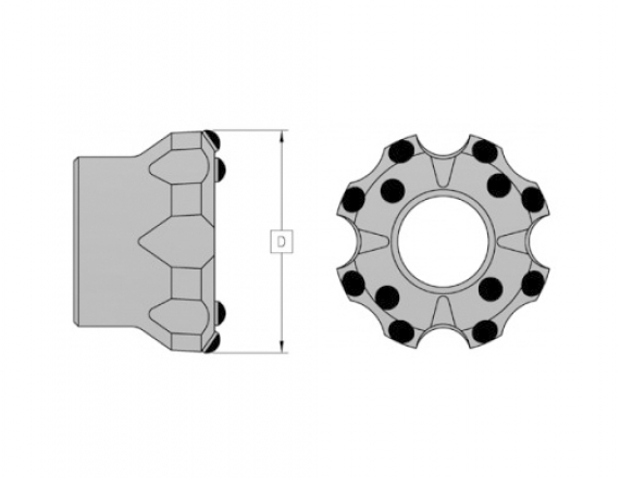 Bits botão (Coroa Alargadora)